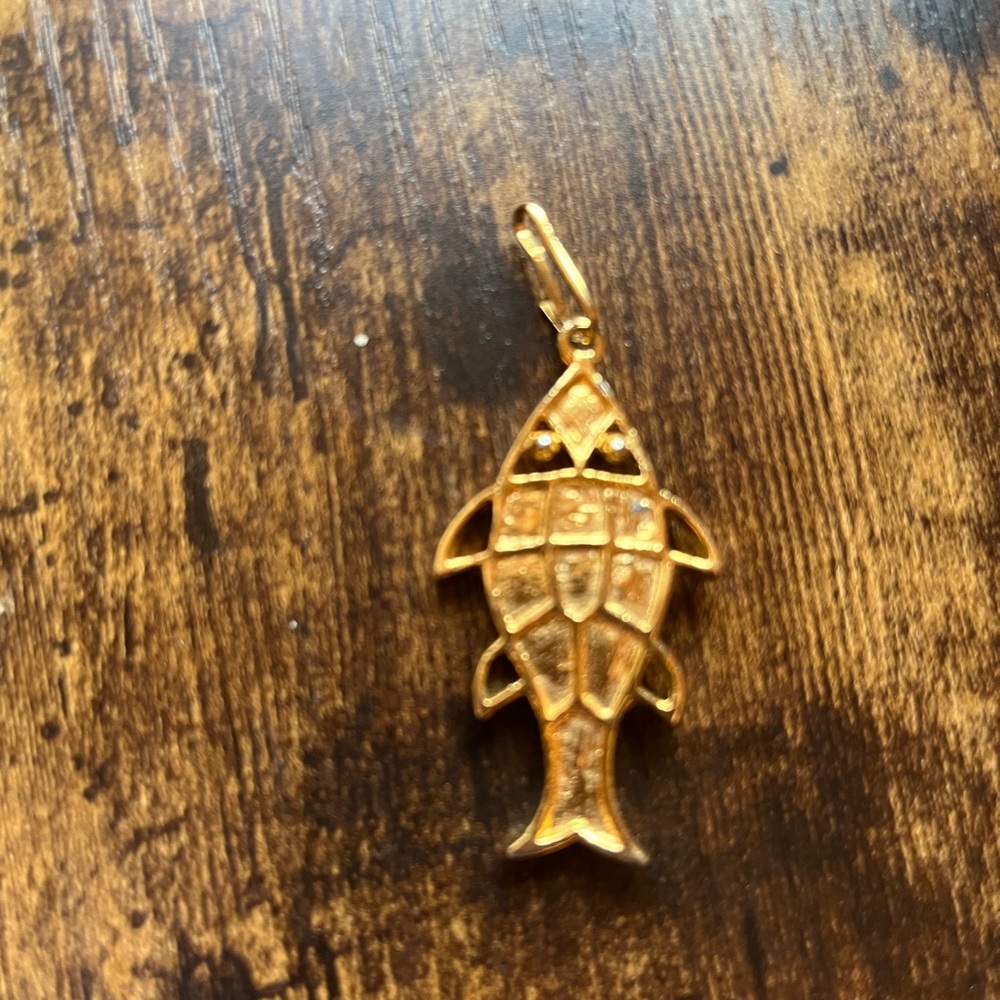 Elegant Gold Plated Fish Pendant